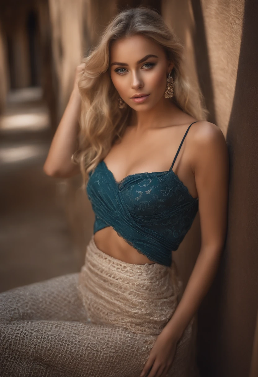 oman with matching dress and panties, fille sexy aux yeux bleus, Portrait Sophie Mudd, Portrait de Corinna Kopf, cheveux blonds et grands yeux, selfie of a young woman, ohne Maquillage, maquillage naturel, Look directly into the camera, Visage avec Artgram, dezentes Maquillage, Superbe photo du corps entier, dans la chambre, gros seins, Blonde, Latin in club