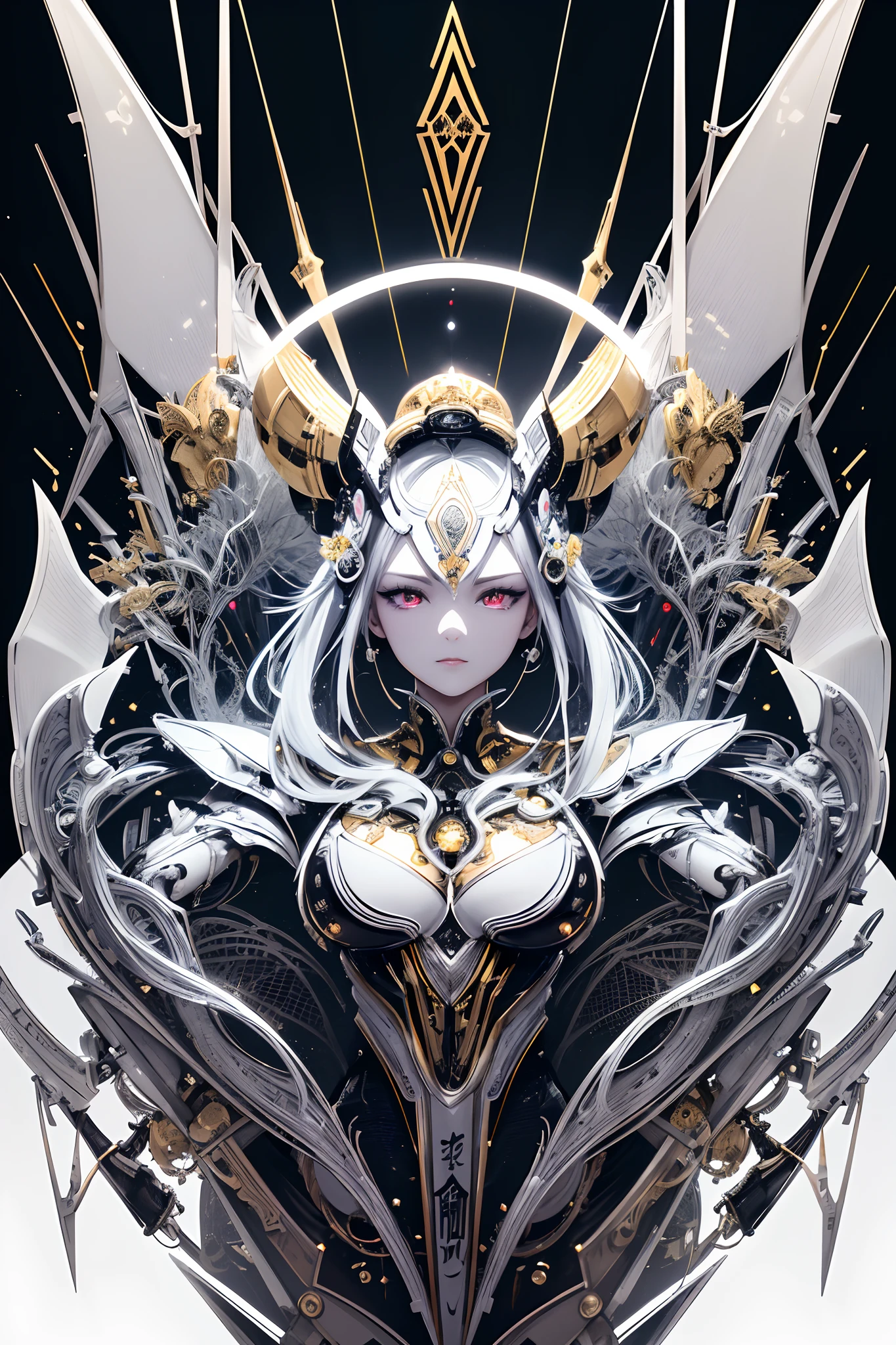Three-dimensional design, exquisite 3D anime style, meticulously detailed anime masterpiece, featuring a character with white hair, fair skin, and piercing gold eyes, looking up with utmost focus. The upper body is adorned with intricate side braids, while the rest of the body remains clad in pristine white clothes. The hair strands, as if part of an ultra high-resolution, hyper-detailed 8k CG wallpaper, glisten under the cinematic lighting, casting subtle shadows across the perfectly sculpted features. This breathtaking image, amust-have for any anime enthusiast, represents the pinnacle of 3D design. (