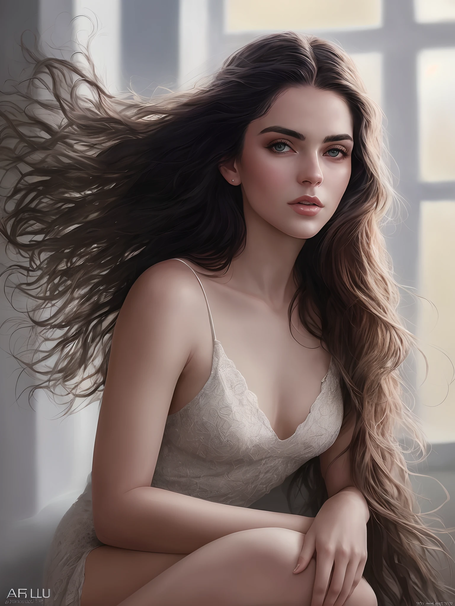 full body photo of a gorgeous young woman, long hair, in the style of stefan kostic, realistic, sharp focus, 8k high definition, insanely detailed, intricate, elegant, art by stanley lau and artgerm