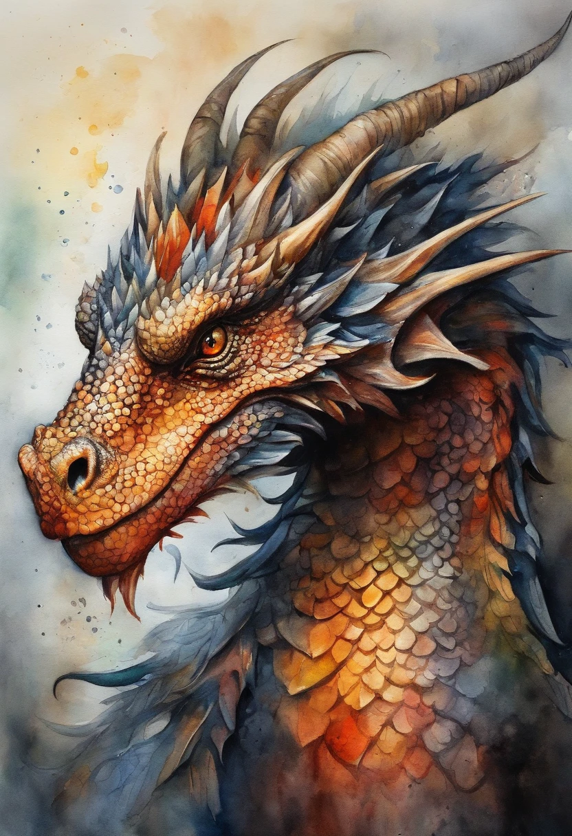 British dragon with slicked back black hair