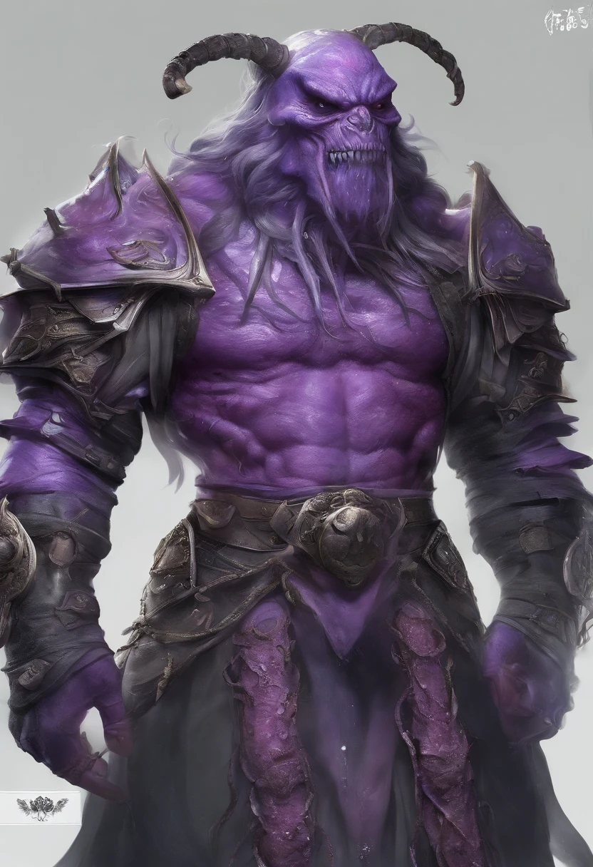 Purple throughout,The skin is covered with slippery mucus at all times,But the skin located below fades white,It has a dragon-like head,It's just that it's stubby and shorter,And the lower jaw is more prominent,The red iris covers both eyeballs, leaving only a slender slit as the pupil,The skull has sharp bone spurs on both sides,The bone spurs are covered with thin fins with a yellowish due,You can faintly see the blood on it,The back also has a tall, sharp dorsal fin,It can be stowed at any time,There are white tentacles resembling catfish-like in the lower jaw,But the left tentacle is cut off in half,The intact tentacle is worn with silver jewelry。
Tall,Even if you don't count the tail, it is ten feet tall,The muscles on the body are even stronger,There is a ring of black sutures on the neck and joints of both hands,That is proof of several births and deaths in youth,The left side of the body has three scary scratches of scary length,It's hard to imagine what kind of creature it was a result of fighting a battle loss,All the way from the face to the arms,But the left eye did not become blind。
He wears dark purple armor and arm guards made of sea snail carapaces,The head wears a helmet that covers the entire head except the lower jaw when fighting,The sides of the helmet have projections similar to those of hammerhead sharks,The tail part also wears a protective gear made of sea snail shell,But the clear workmanship does not affect the action,There is a belt hanging from the waist to carry props。