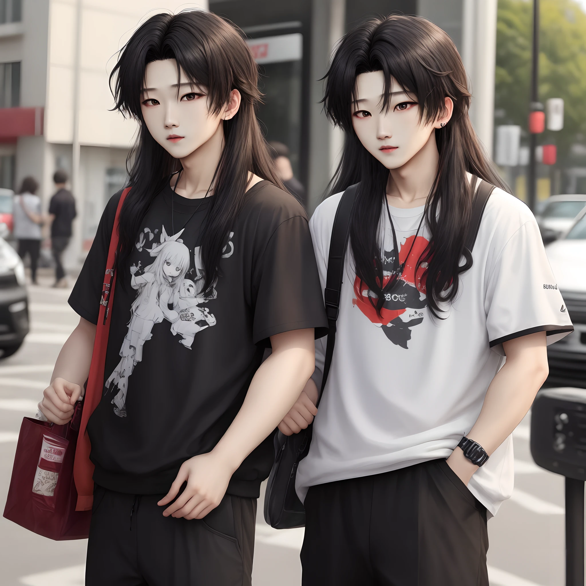 Hyunjin stray kids long hair white