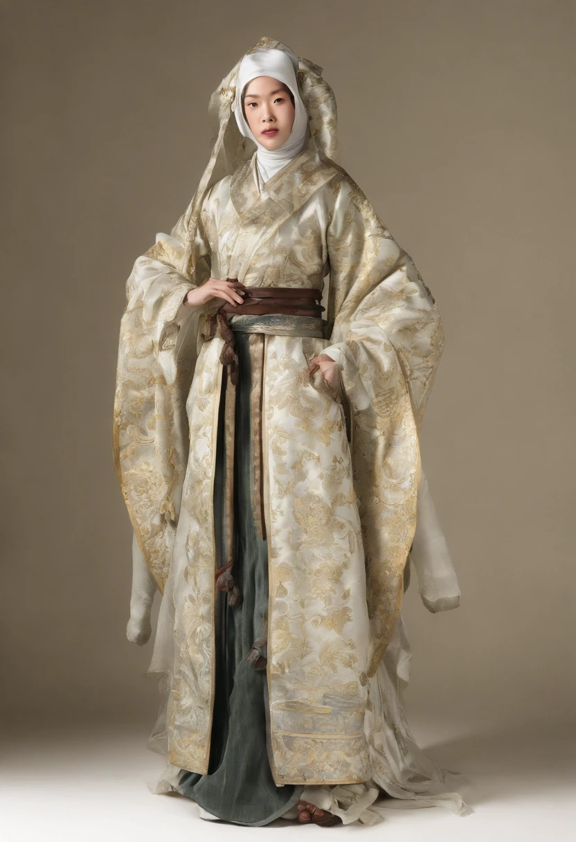 A soft golden hair that crosses the waist and is draped loosely behind the back,One of the strands was braided and pinned to the ear,Under the slender leaf eyebrows are a pair of pure emerald eyes,The delicate and neutral cheeks always have a faint smile。The body has a few muscles during regular exercise,But it is still relatively thin under the cover of clothes
Rare,The fluffy beard grows on both sides of the lips,Wears a pair of blue-rimmed glasses with large round-rimmed lenses。
Height 186
Wears a light green fine linen blouse,Tight cuffs,Loose collar,The collar is decorated with golden osmanthus branches,The vine arabesque of Dendrobium wraps around the entire blouse,The narrow brown belt is tightly tied around the waist,On the left hand side hangs a white rain prayer doll,On the right-hand side are the staff and holster,The bottom is a pair of dark brown trousers,Several strips of black silk cloth are tied around the calves,Painted with bright green thorn patterns。Dark green boots。
Draped in a white cotton robe,Only the collar of the robe is closed,There is a wide one,A hood that can cover the owner in the shadows,The back has a large golden upward wing pattern。