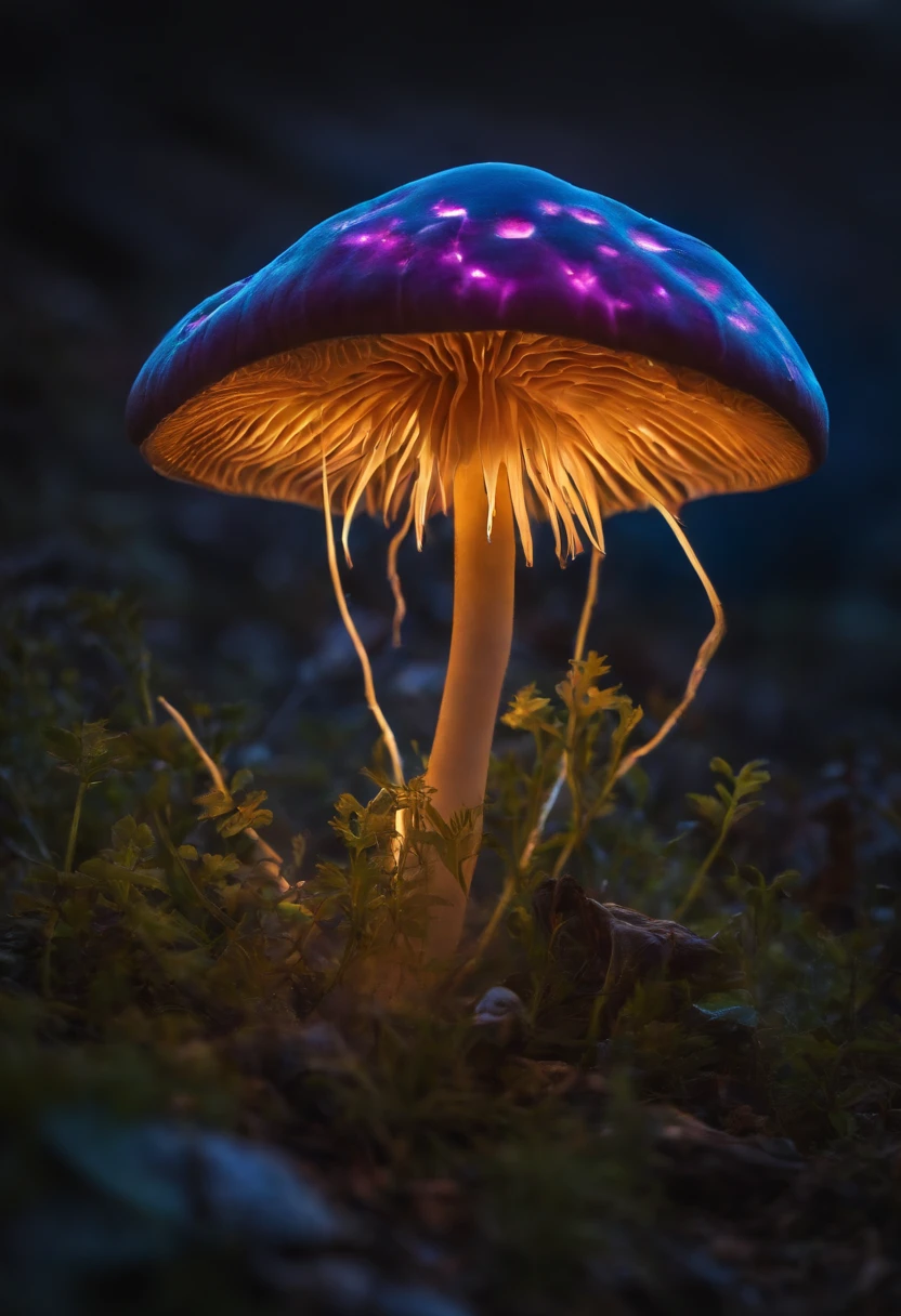 lightning mushrooms skeleton, rainbow skin
