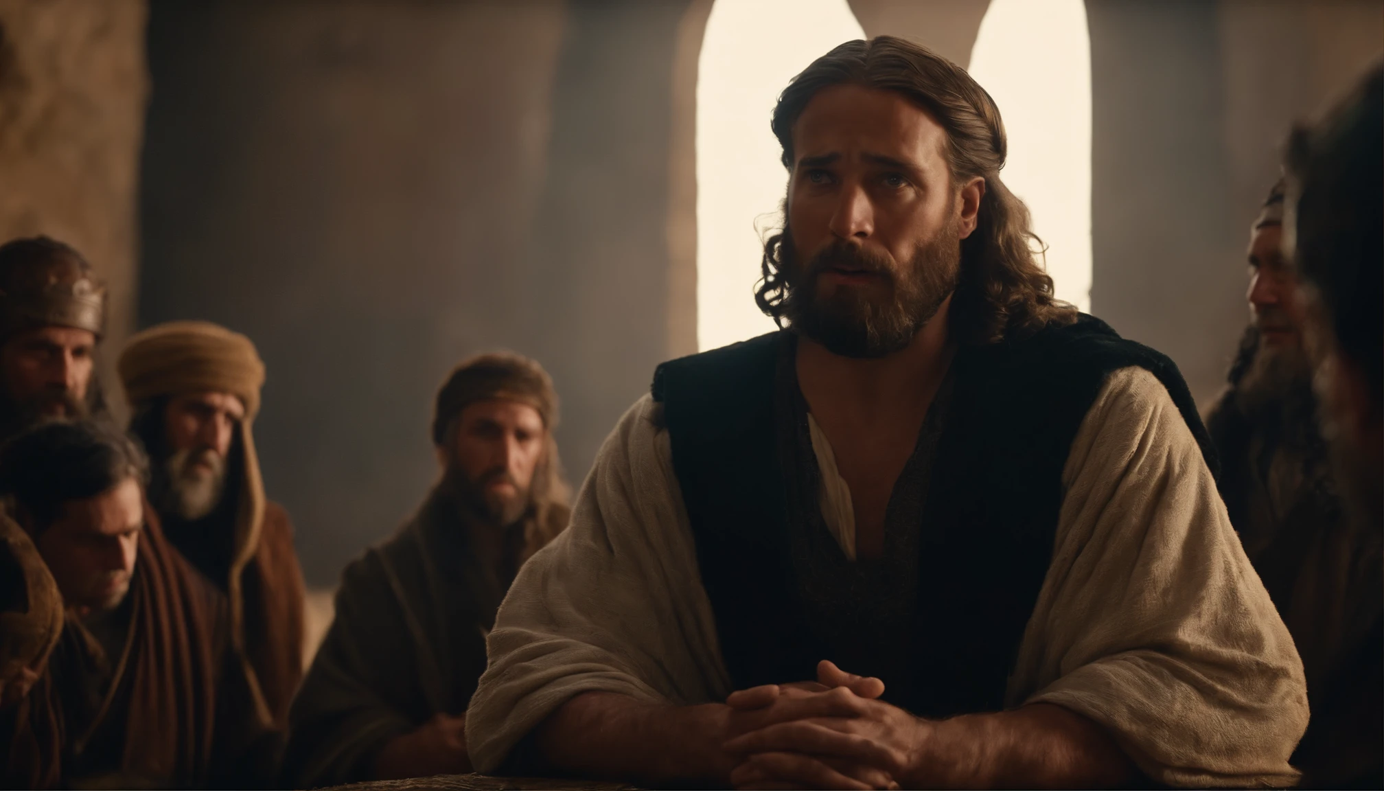 Biblical character Jonah speaking to the Ninevite people. antigo testamento da biblia