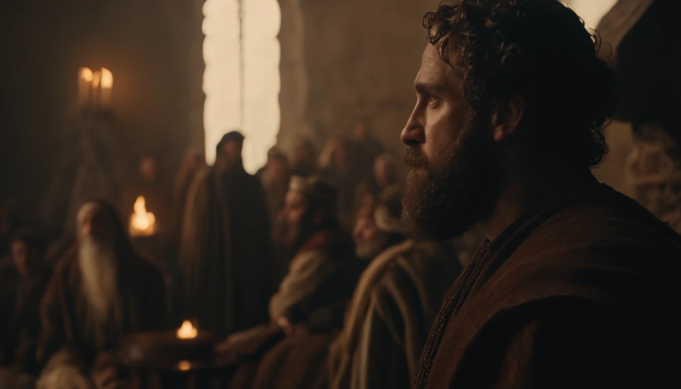 Biblical character Jonah speaking to the Ninevite people. antigo testamento da biblia