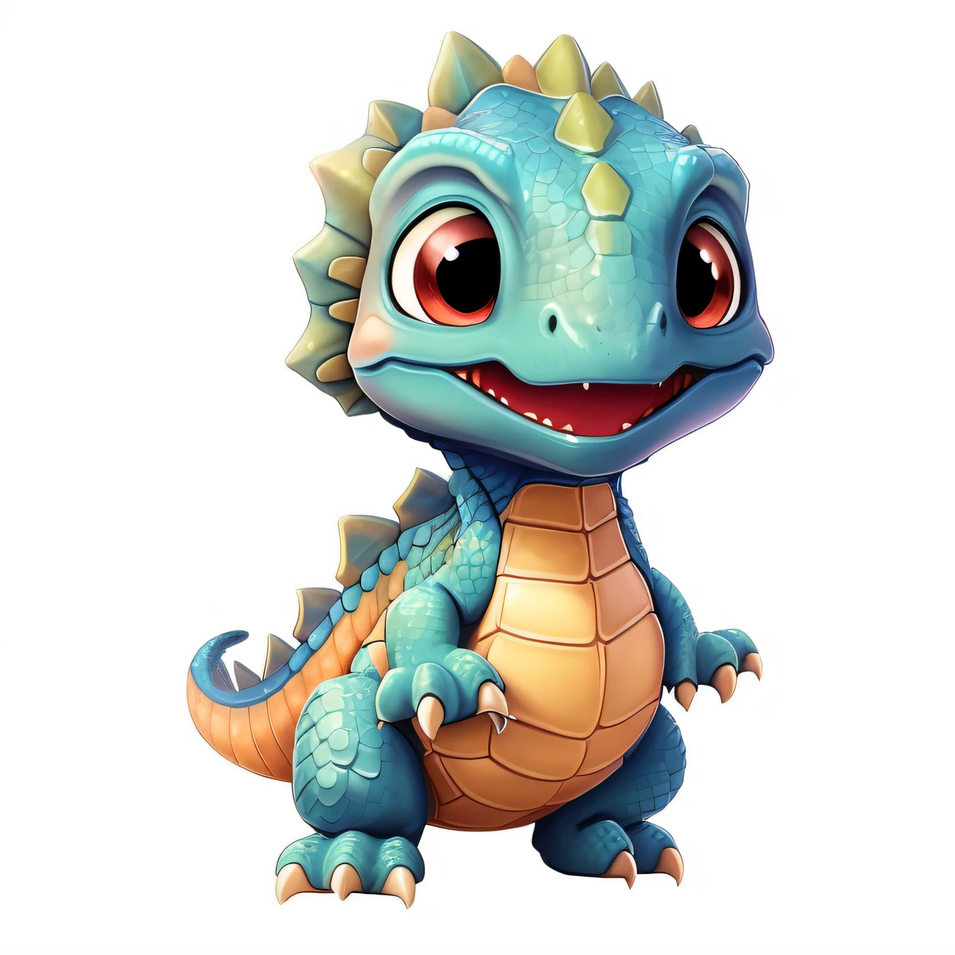 a close up of a cartoon dragon with big eyes, cute little dragon, a cute little blue dragon, cute detailed digital art, adorable digital painting, wee whelp, newly hatched dragon, cute digital art, scaly, scaly!!!, blue scaled dragon, reptil, digesting a small dragon, lizardfolk, murloc tinyfin, cute monster character design