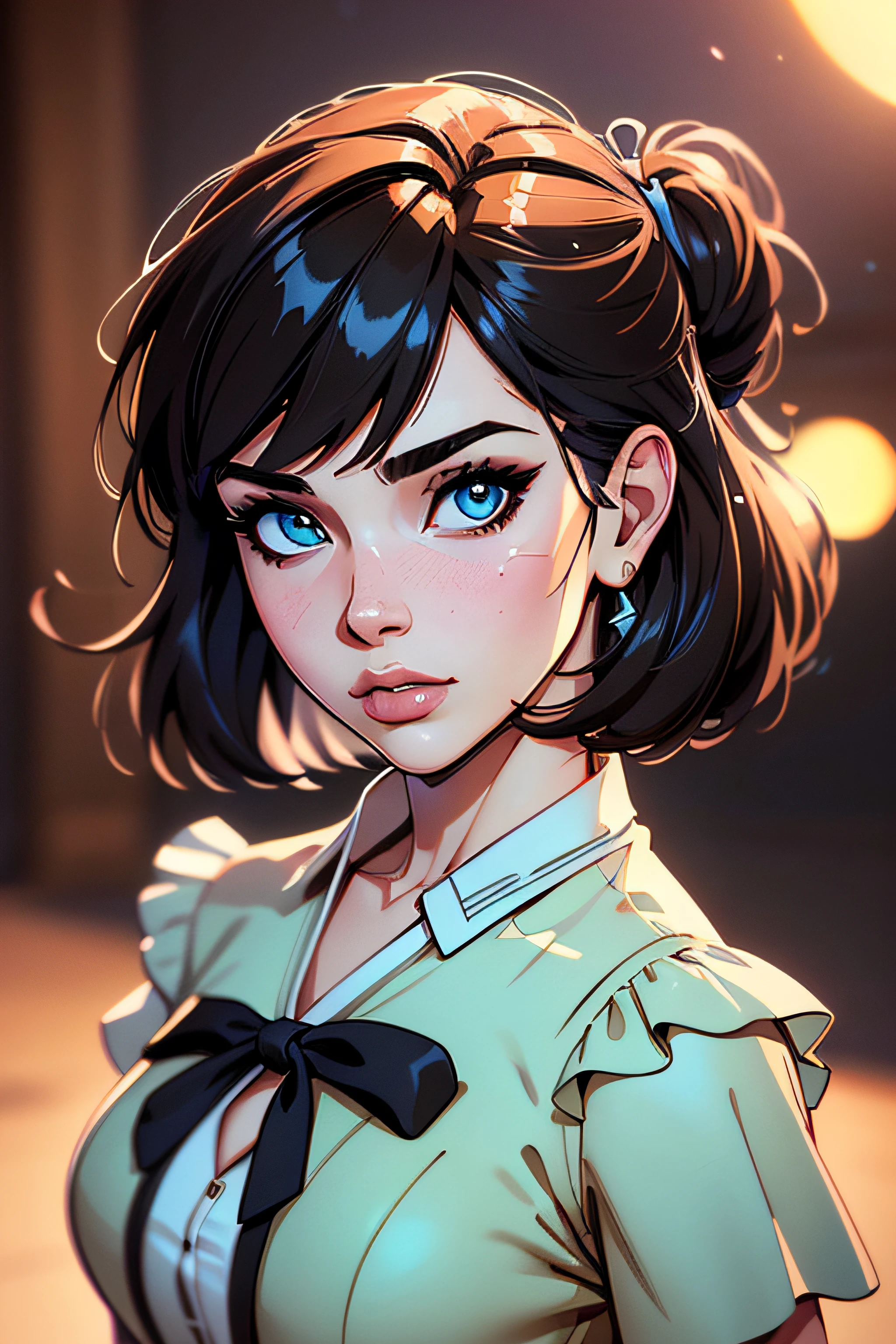 (masterpiece:1.2,best quality,1girl,skin summer dress,perfect eyes,perfect face,kuvshinov,cowboy shot),ultra-detailed,realistic,vivid colors,sharp focus,HDR,studio lighting,bokeh