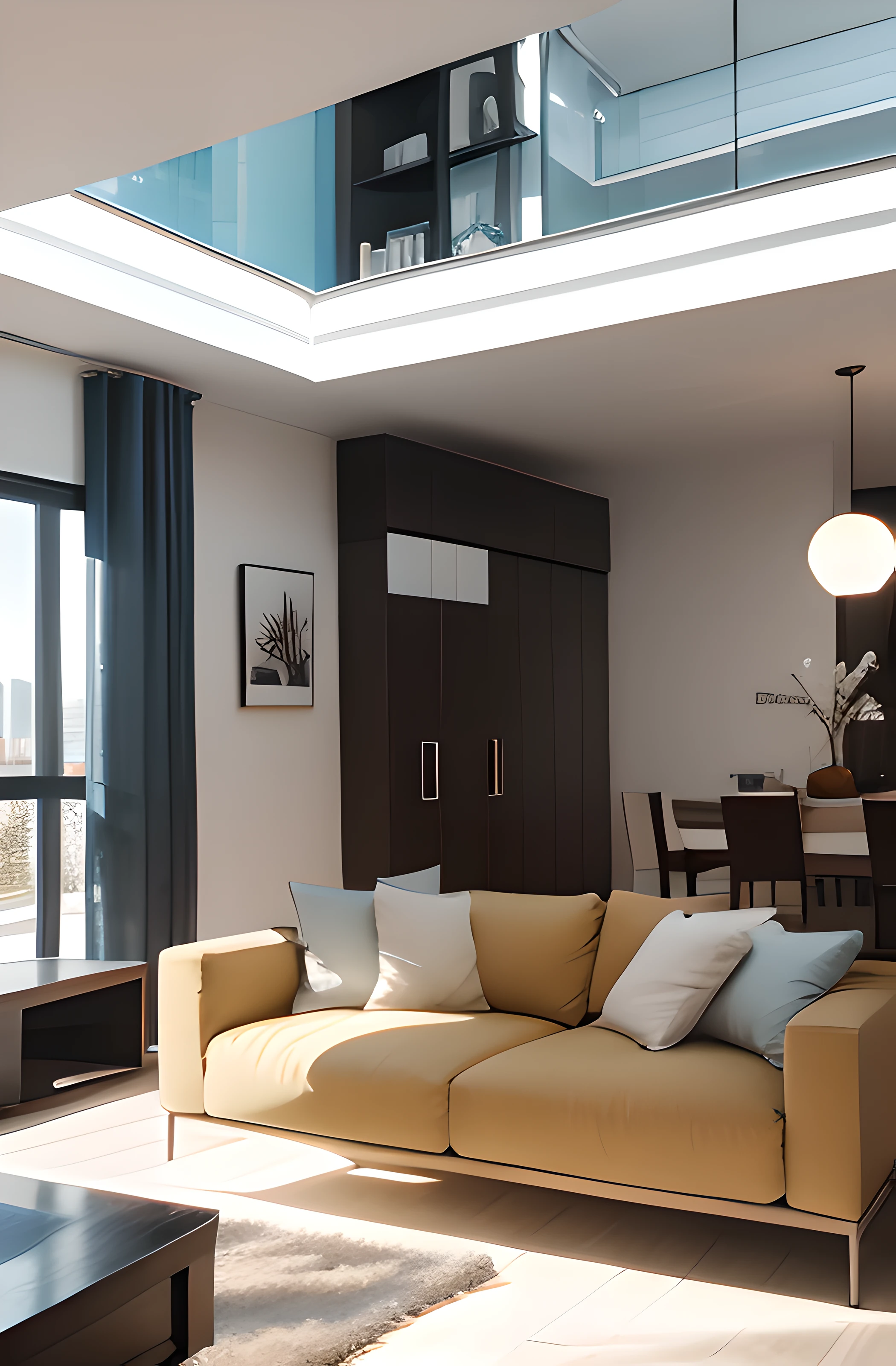 Design de interiores, fotografia de arquitetura de grande angular incrivelmente detalhada, cozy contemporary living room (luz solar quente e brilhante 1: 0,1), award-winning contemporary interior design, scenecy, lareira, dentro de casa, piso de madeira,estilo arquitetonico britanico