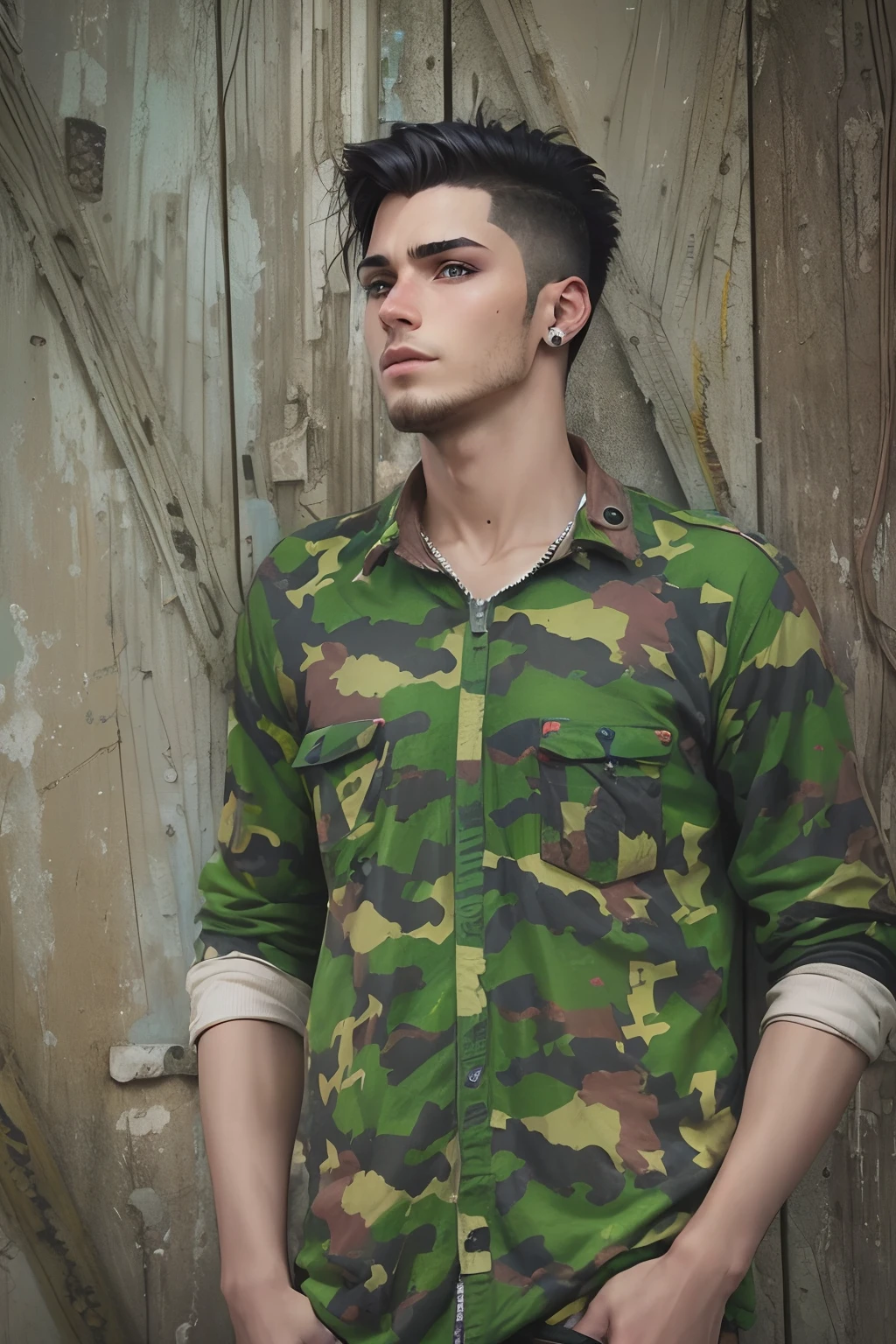 change background.cyberpunk.hansome boy.sexy boy.realitic face