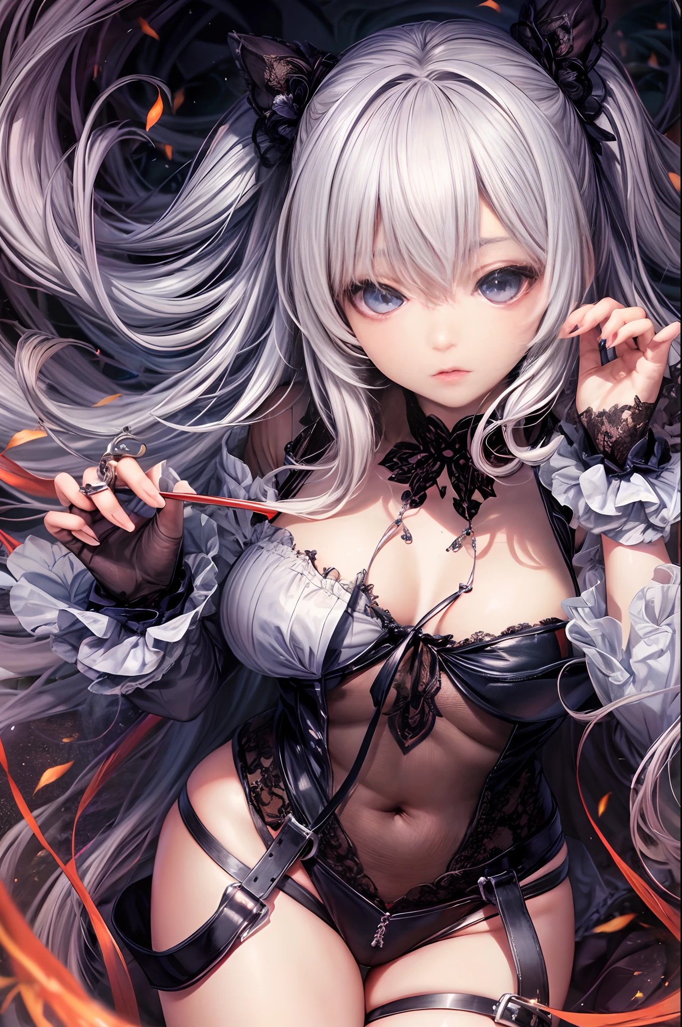 Alice in Technology Land , Full body, Ultra High Resolution, Masterpiece, beautyfull face with gorgeous shiny eyes,