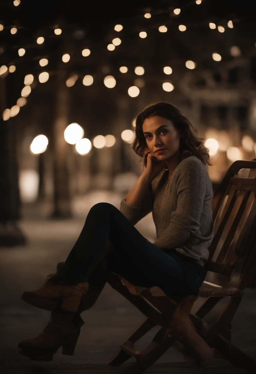 1girl,lifeland,sitting,crossed legs,chair