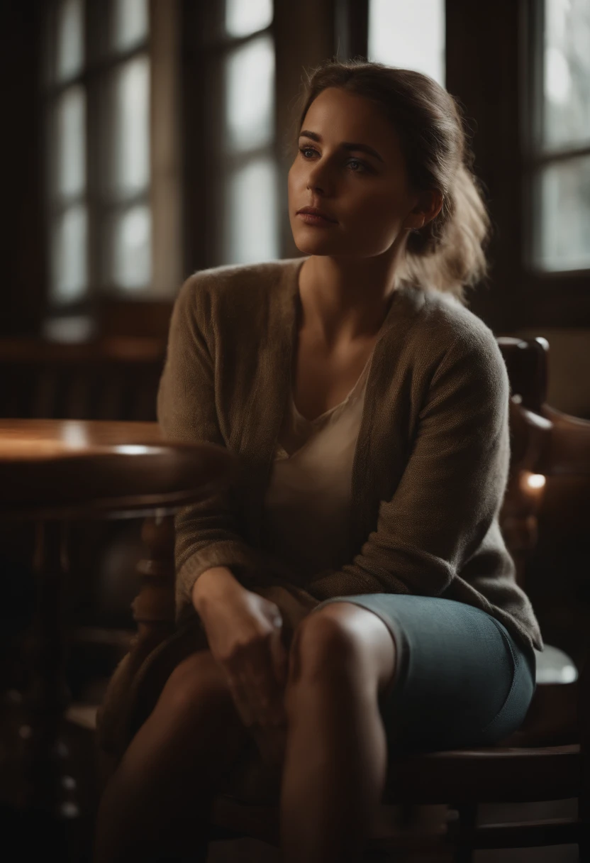 1girl,lifeland,sitting,crossed legs,chair