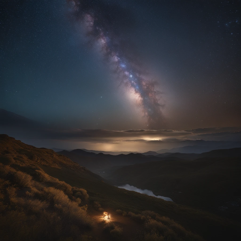 Master Parts、Superior Quality、superior image quality、The 8k quality、Beautiful pictures of the starry sky、magnifica、Arched Milky Way:1.9、Establishing a Practice Space