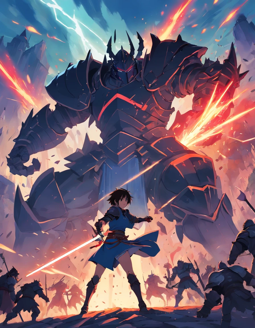 Black Knight in the fight against orcs