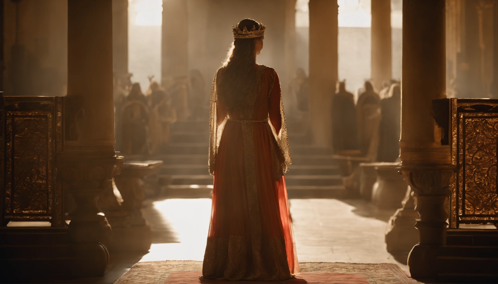 Queen Esther in the Royal Palace. Biblical character from the Old Testament of the Bible
