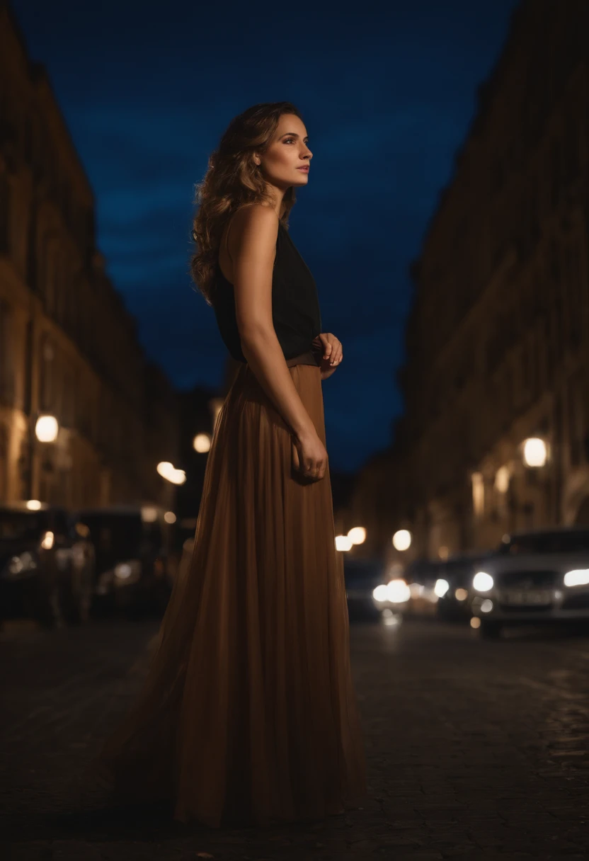 <lora:ktdev-03:1> a photo of   ktdev,a woman,brown hair,long hair over ears,cinematic,Canon powershot , bokeh,motion blur,soft lighting ,neon lights,uhd,8k,masterpiece,city street,golden hour,black dress,park