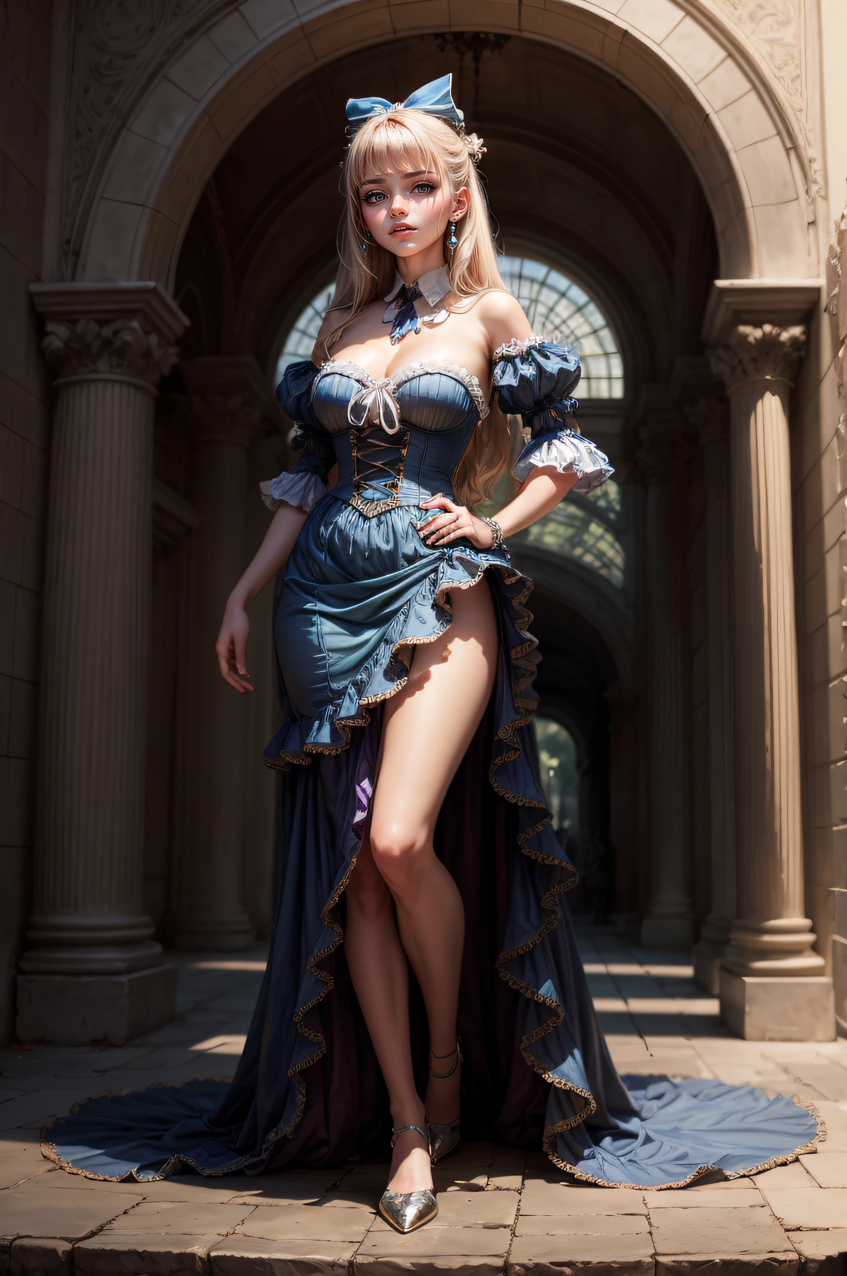 Alice in Tech wonderland , Full body, Ultra High Resolution, Masterpiece, beautyfull face with gorgeous shiny eyes,
