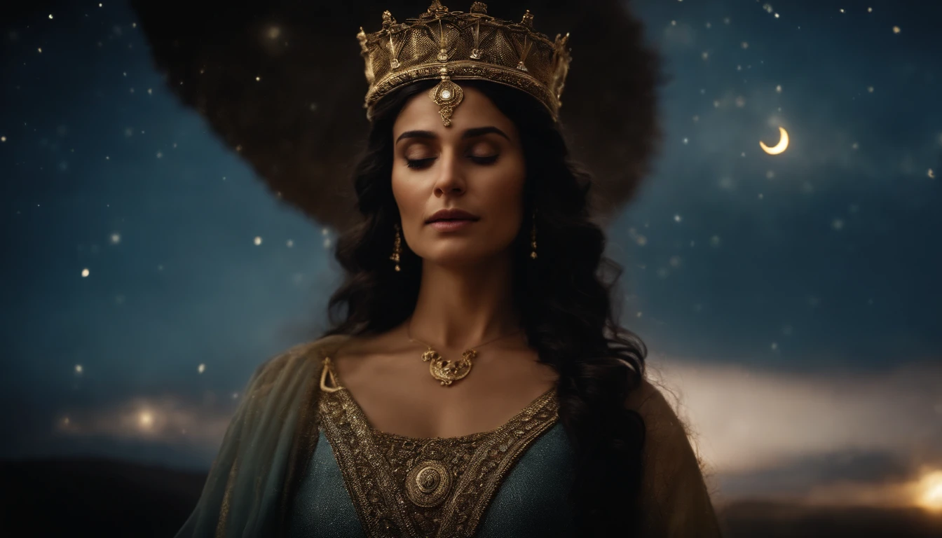 uma mulher vestida do sol, having the moon under his feet and on his head a crown of twelve stars. New Testament Bible Passage from the Bible
