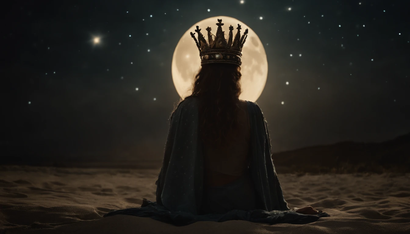 uma mulher vestida do sol, having the moon under his feet and on his head a crown of twelve stars. John's Apocalyptic Vision in the Bible