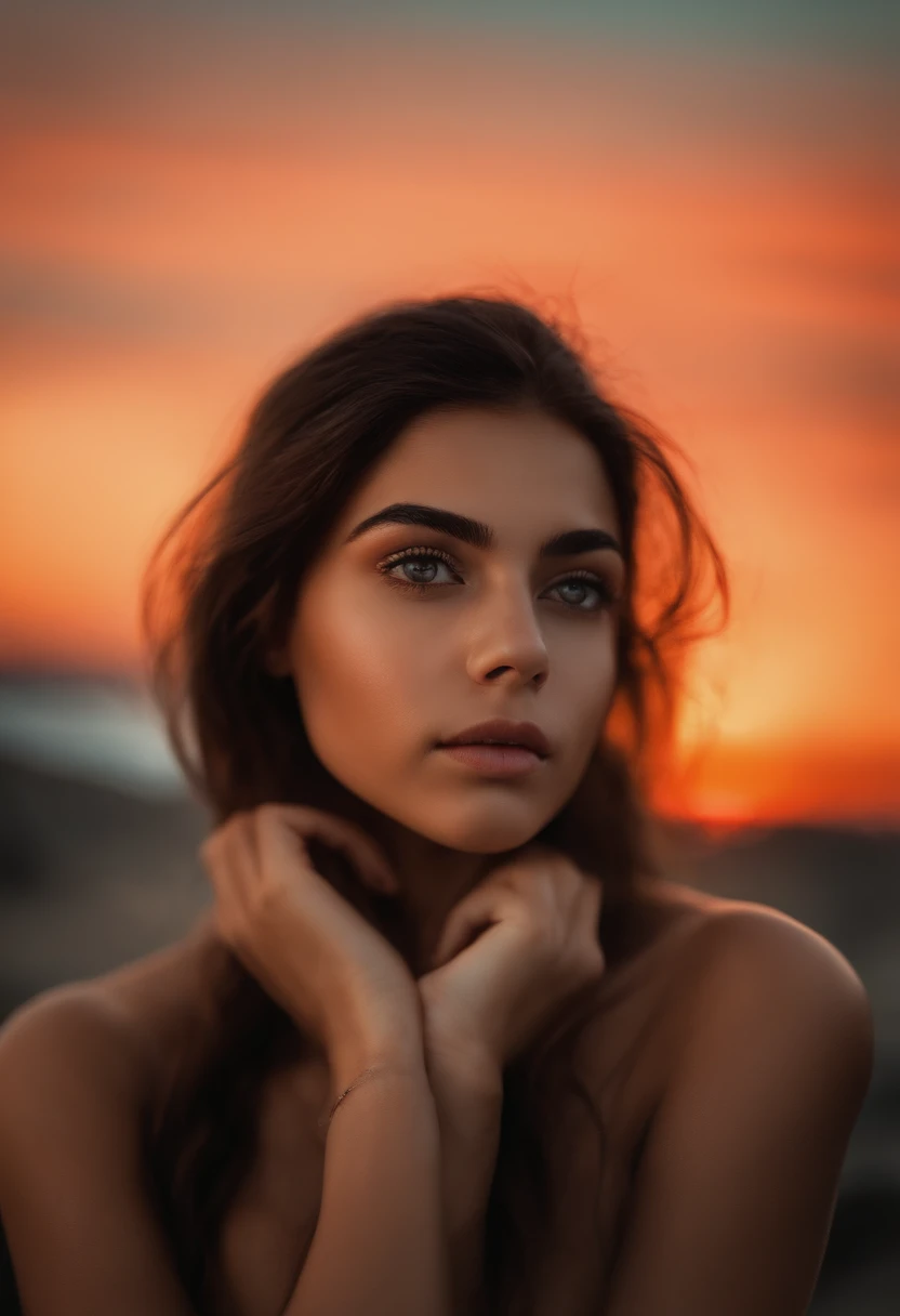 Um adolescente moreno com 1,73cm de altura, Black eyes on a sunset
