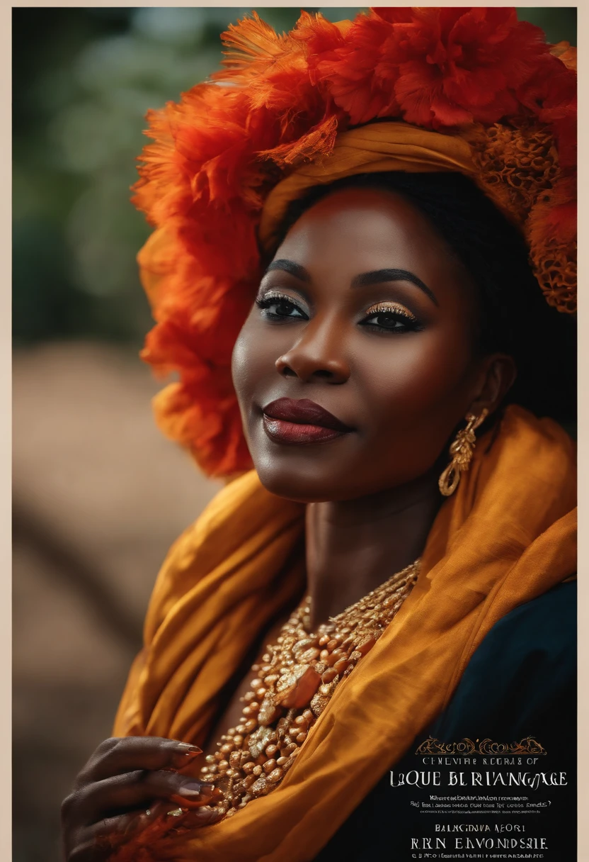 Une belle femme africaine Objet(S): femme, PERIOD: present, Couleur: rouge, Aspect Ratio: 2.35:1, FORMAT: digital, TAILLE DU CADRE: 4K, LENS SIZE: 85 mm, composition: gros plan, lighting: discret, LIGHTING TYPE: artificiel, Time of day: jour, environnement: interior, LOCATION TYPE: cinema, POSER: Detailed, camera: Blackmagic Pocket Cinema Camera 6K Pro, lentille: Canon EF 85 mm f/1.Objectif 4L IS USM, STOCK DE FILMS / resolution: High resolution, Tags: cinema, comedy