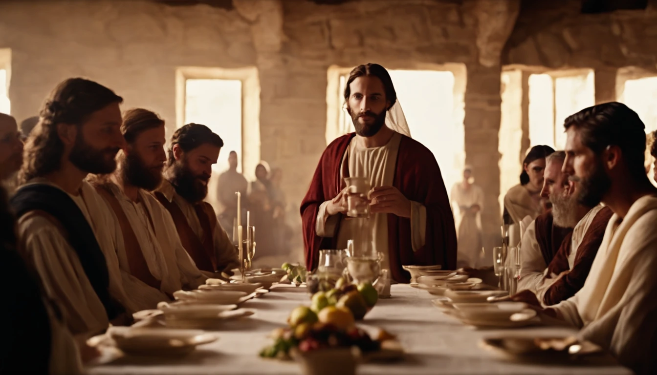 Jesus and His Disciples at the Wedding at Cana in Galilee