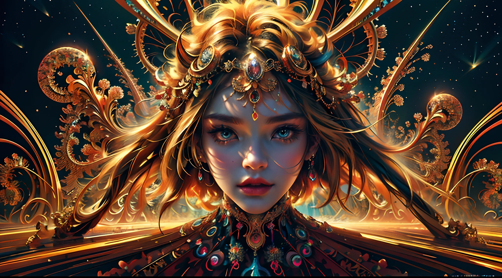 (masterpiece, top quality, best quality, official art, beautiful and aesthetic:1.2), (1girl), extreme detailed,(fractal art:1.3),colorful,highest detailed, sexy