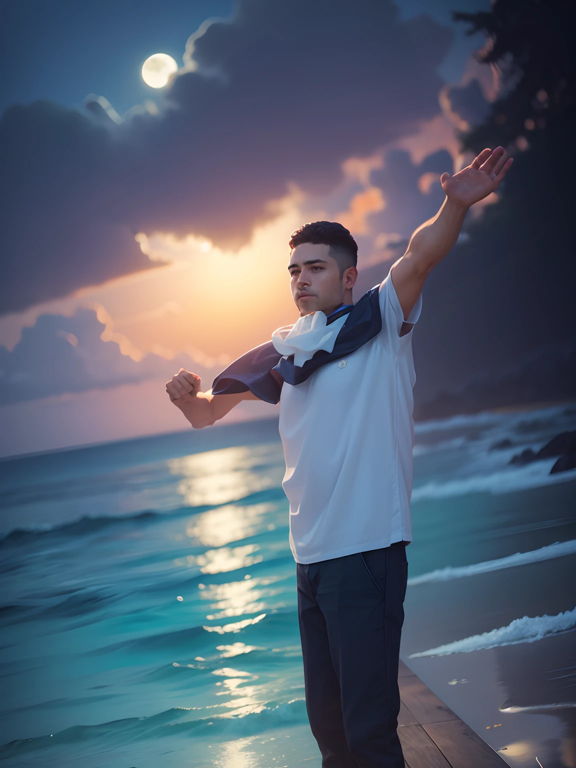 background. images. and ocean.water moon beutiful