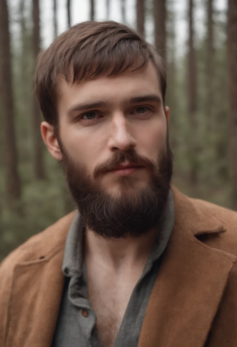 lumberjack, wearing Jodhpurs, Playing with Hair, CineColor, "She bangs, she bangs, oh baby, when she moves, she moves.", artstation, art by Dmitry Vishnevsky,art by Elizabeth Catlett
