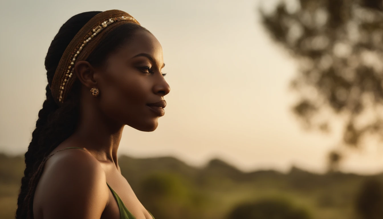 Uma bela mulher africana,((LABIOS SENSUAIS)),piscar,((CORPO PERFEITO)),PERNAS PERFEITAS,SAPATO FDEE SALTO ALTO
rosto sedutor olhos azuis, ultrarrealistas OLHOS VERDES,olhos perfeitos hiper detalhados