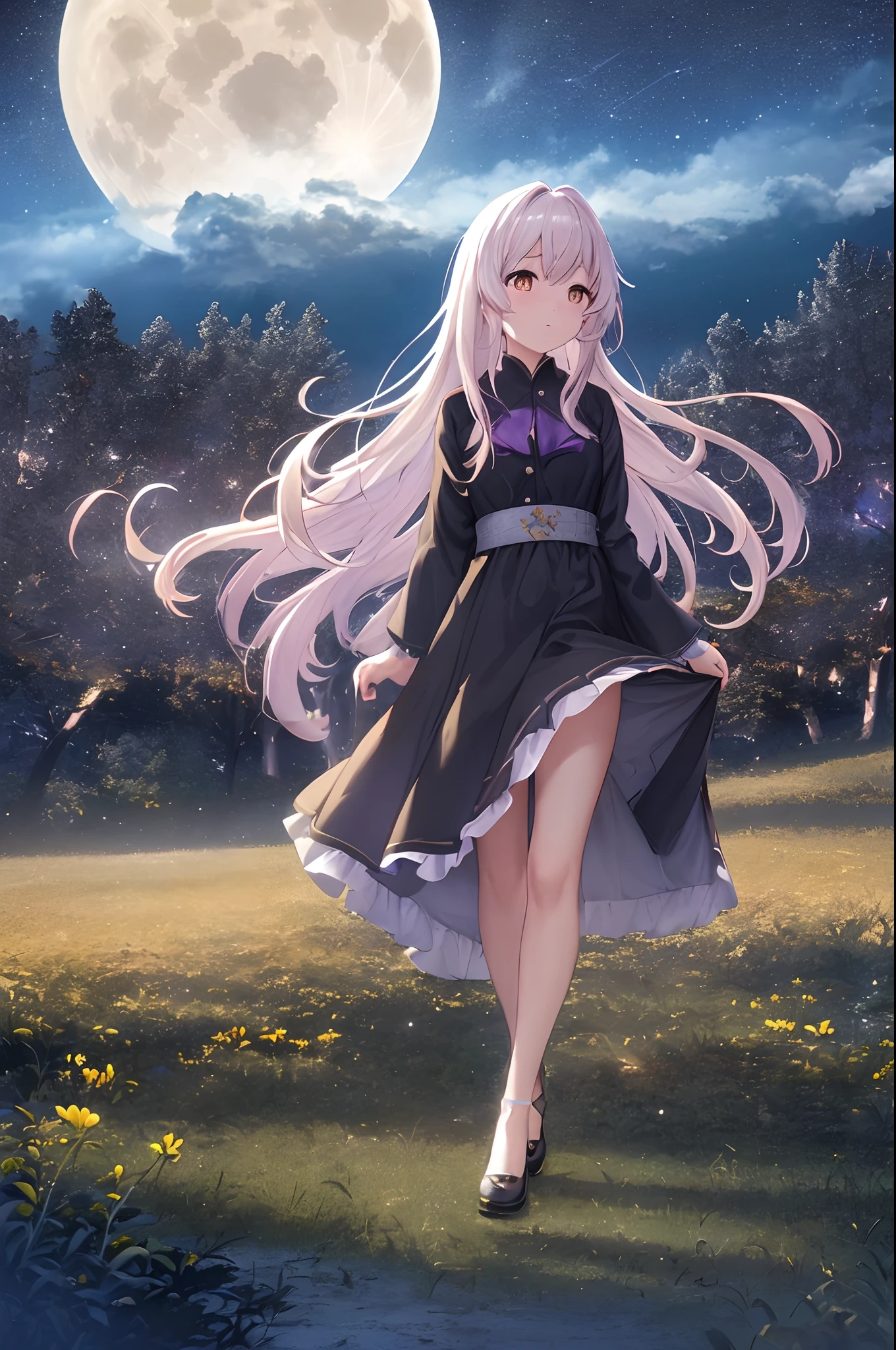 A wide landscape photo, (viewed from below, the sky is above, and the open field is below), a girl standing on a flower field looking up, (full moon: 1.2), (meteor: 0.9), (nebula: 1.3), distant mountains , Trees BREAK Crafting Art, (Warm Light: 1.2), (Firefly: 1.2), Lights, Lots of Purple and Orange, Intricate Details, Volumetric Lighting BREAK (Masterpiece: 1.2), (Best Quality), 4k, Ultra Detailed, (Dynamic Composition: 1.4), Rich in Detail and Color, (Rainbow Color: 1.2), (Glow, Atmospheric Lighting), Dreamy, Magical, (Solo: 1.2), girl stands with her back to the viewer, (masterpiece:1.2, best quality:1.2), nature, stars, moon, landscape background, warm light, sunrise, forest, shadows, contrast, constellations, landscape,water,(extremely detailed CG unity 8k wallpaper), most beautiful artwork in the world,professional majestic oil painting,intricate, High Detail, Sharp focus, dramatic, photorealistic painting art, octans, sky, star (sky), scenery, starry sky, night, 1girl, night sky, solo, outdoors, signature, building, cloud, milky way, sitting, tree, long hair, city, silhouette, cityscape, Vast and majestic skyline、The big sky occupies two-thirds of the photo、Girls and boys in casual clothes sitting side by side in the meadow、There is a deserted Japan city in the distance, Snowy mountain night with snowy coniferous forest at the foot of the mountain。Full moon and many stars
Waiting to start