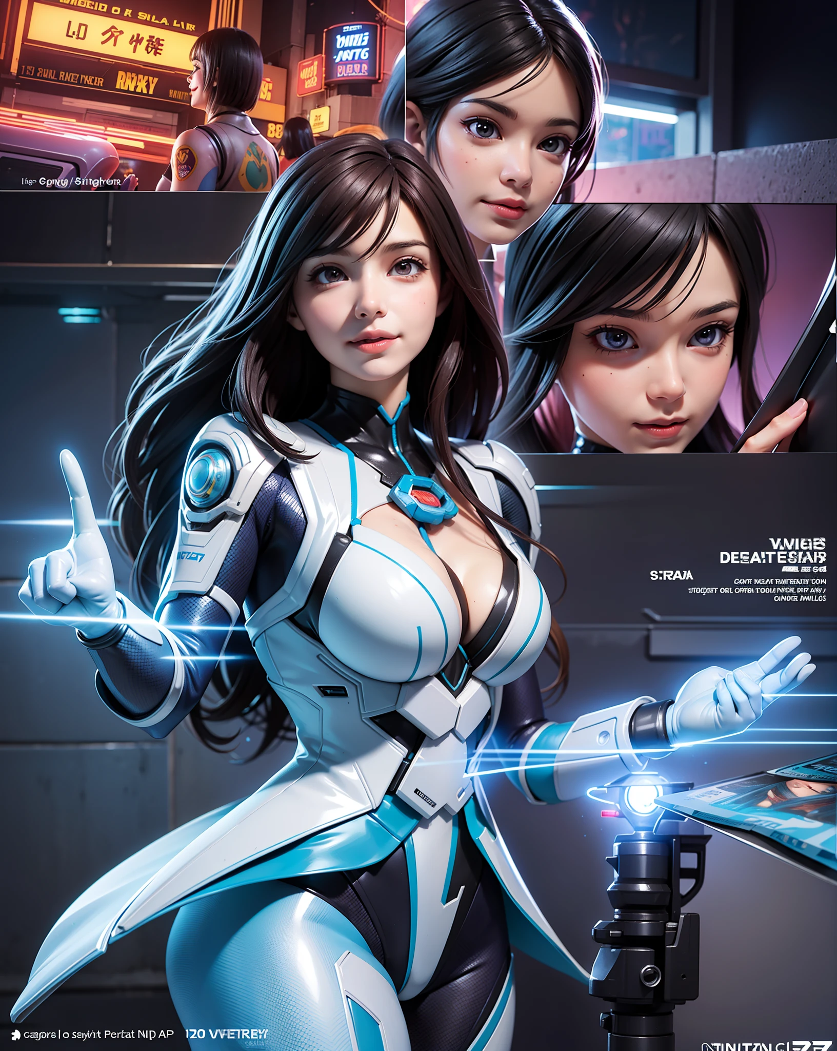 comic illustration, cyberpunk 2077, comicpanels,ENFP man (energetic and talkative) approaches the INFJ lady table with a curious smile. Best quality, intricate details, clean lines, eye-catching composition, anime realism, ample headroom, dynamic pose, third rules of photography, perfect illustration