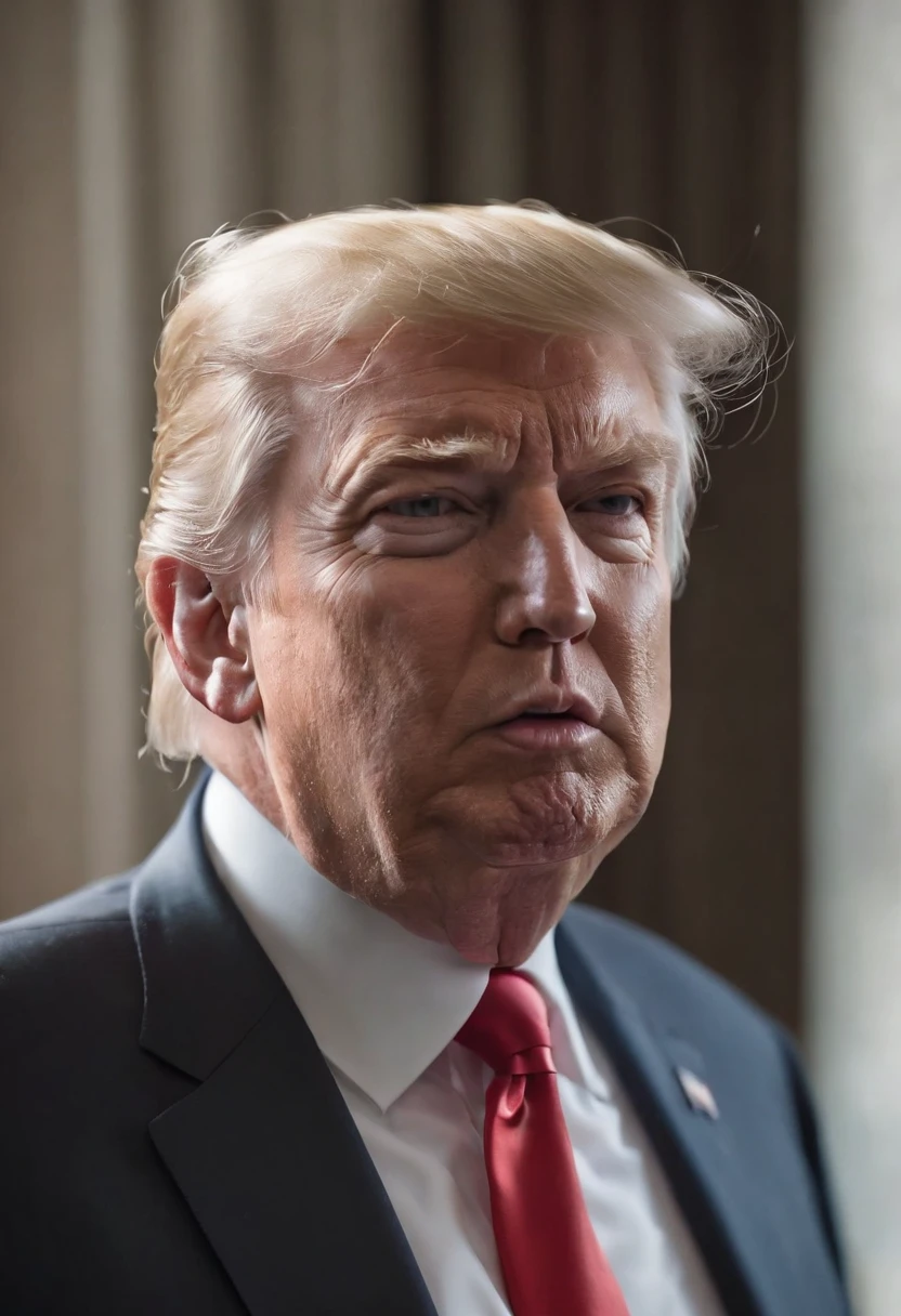 Realistic image of Donald Trump,Ultra-realistic quality,suit,a old man,Big chest,Muscle men, Man,Realiy