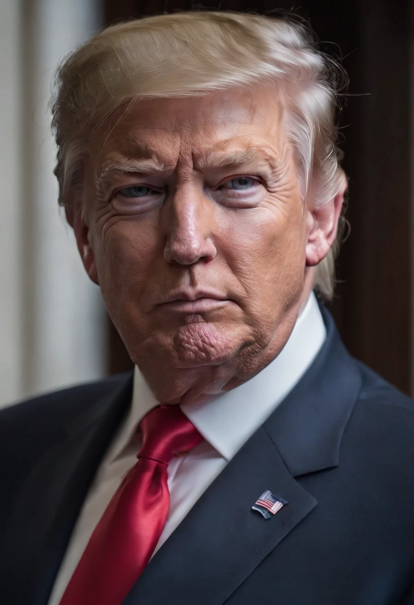 Realistic image of Donald Trump，Ultra-realistic quality，suit,a old man，Big chest，Muscle men， Man，Realiy