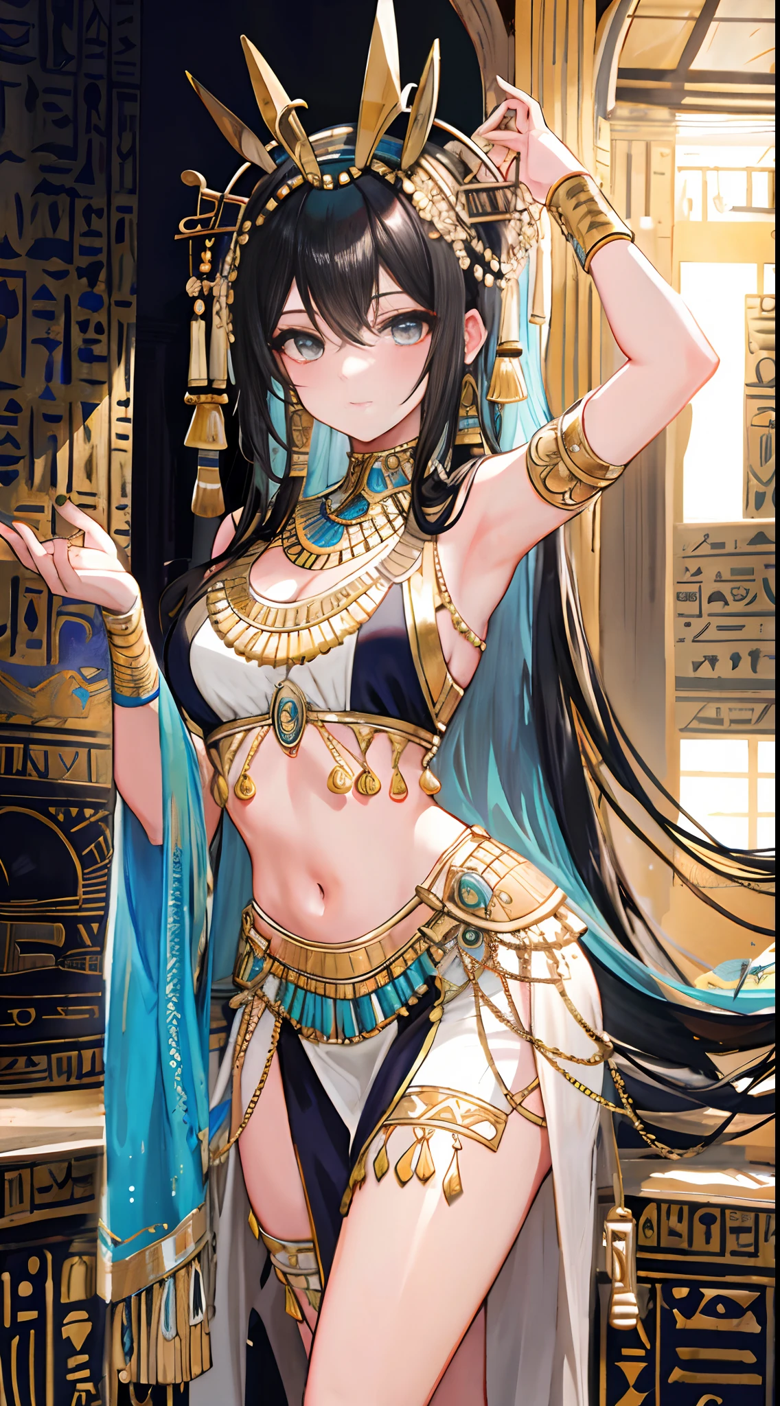 ancient Egyptian,a beauty girl,dancer,sexy wearing
