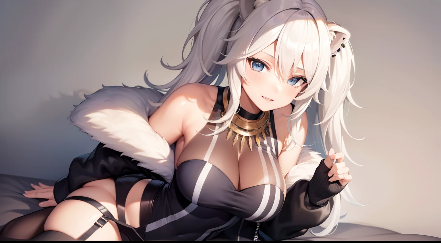 Obra maestra, La mejor calidad, absurdos, antomy perfecto, 1girl, solamente, Botan, BotanOutfit, recortado en piel, chaqueta, Cabello largo, They are smiling, En pie