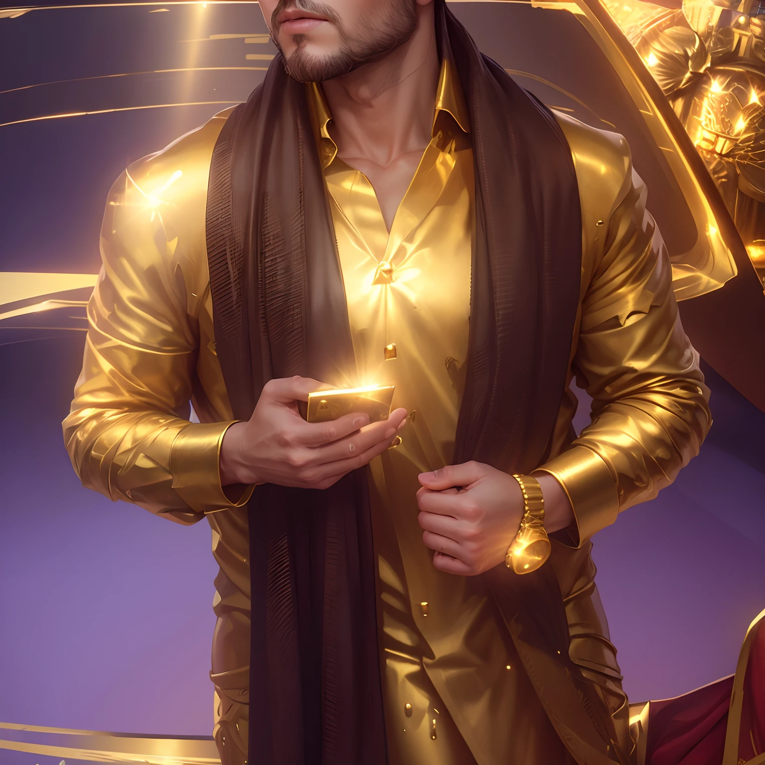 Realistic face, Facebook reactions in background, golden Crown in head, bright picture.