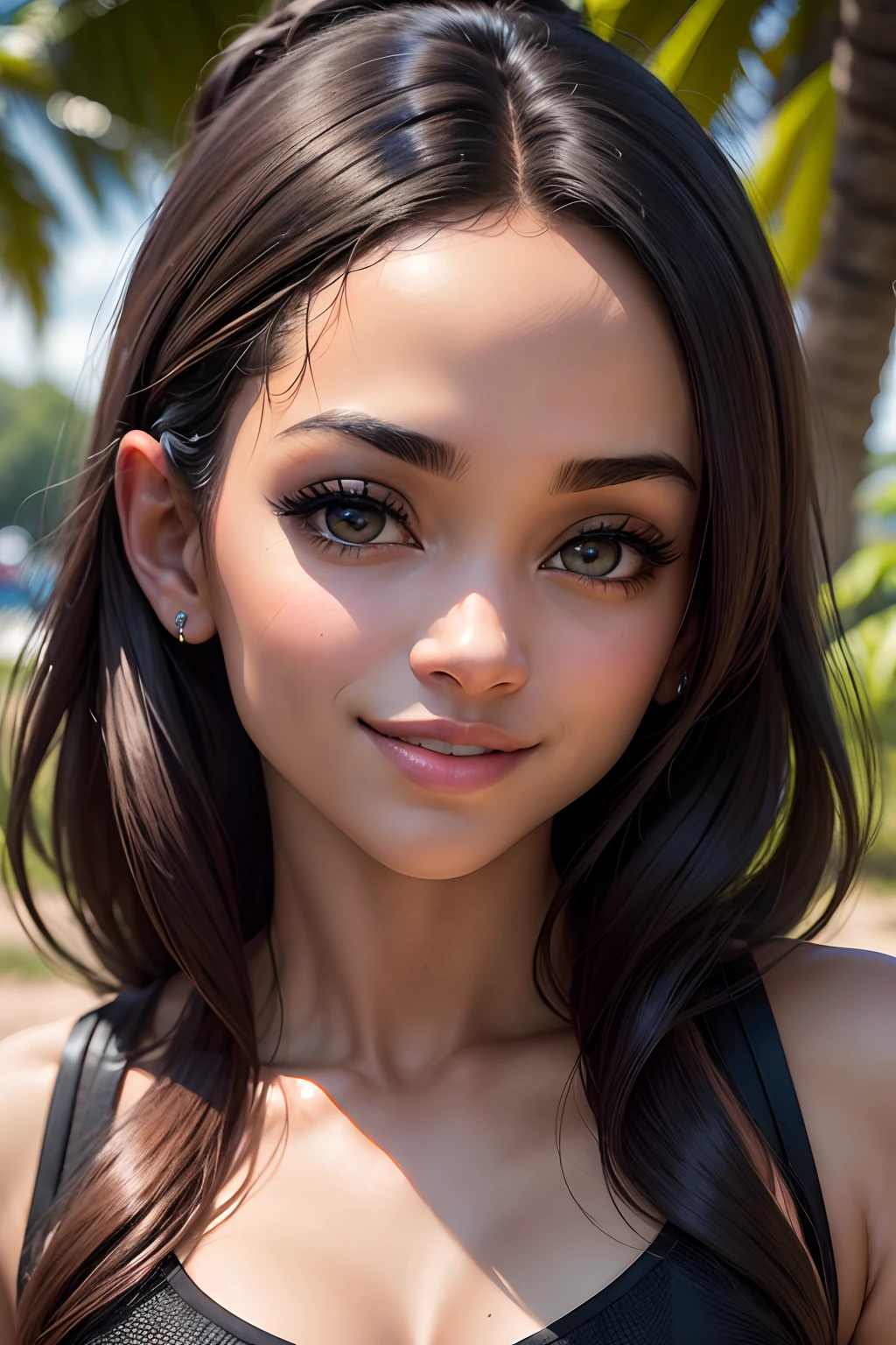 mulher bonita negra, muito detalhado, 28 anos, Rosto inocente, cabelos naturalmente ondulados, olhos castanho, alta resolução, obra-prima, melhor qulaity, Detalhes intrincados, muito detalhado, foco nítido, Pele detalhada, texturaa de pele realista, textura, Olhos detalhados, Profissional, 4k, sorriso encantador, tirada com Canon, 85 millimeters, Profundidade de campo leve, Cor Kodak Vision, Corpo perfeitamente ajustado, Extremamente detalhado, fotografia_\(Ultra\), fotoRealistisch, Realistisch, Post-processing, maximum details, Rugosidade, vida real, Ultrarrealista, fotografiarrealismo, fotografiagrafia, 8k UHD, fotografiagrafia,sorridente,foto frontal sueter vermelho