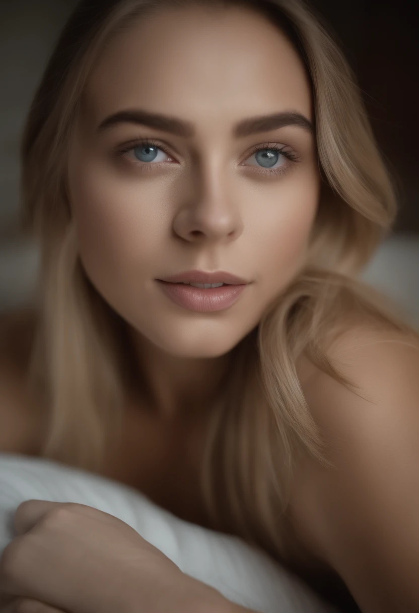 Woman with matching tank top and panties, Sexy girl with blue eyes, portrait sophie mudd, portrait corinna kopf, blonde hair and large eyes, Selfie einer jungen Frau, Augen im club Violet Myers, ohne Make-up, Natural makeup, Blick direkt in die Kamera, Gesicht mit Artgram, dezentes Make-up, Stunning full body shot, im Schlafzimmer, Spaltung