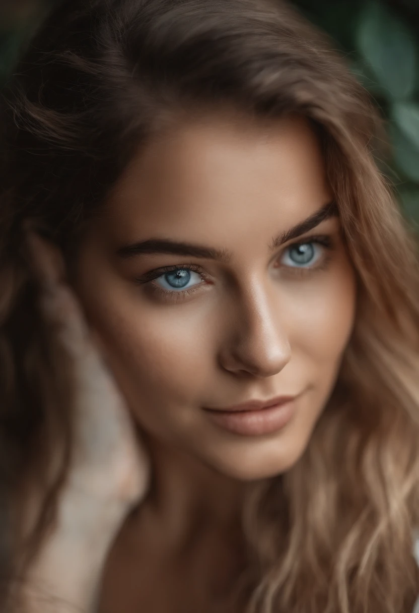 hoto d'une belle fille de 25 ans, cheveux pastel, beaux yeux, sexy, Gros plan, jeune, DSLR, 8k, 4K, ultrarealistic, Realstic, peau naturelle, textured skin, angle dynamique, gros seins, soleil, ciel bleu, nature