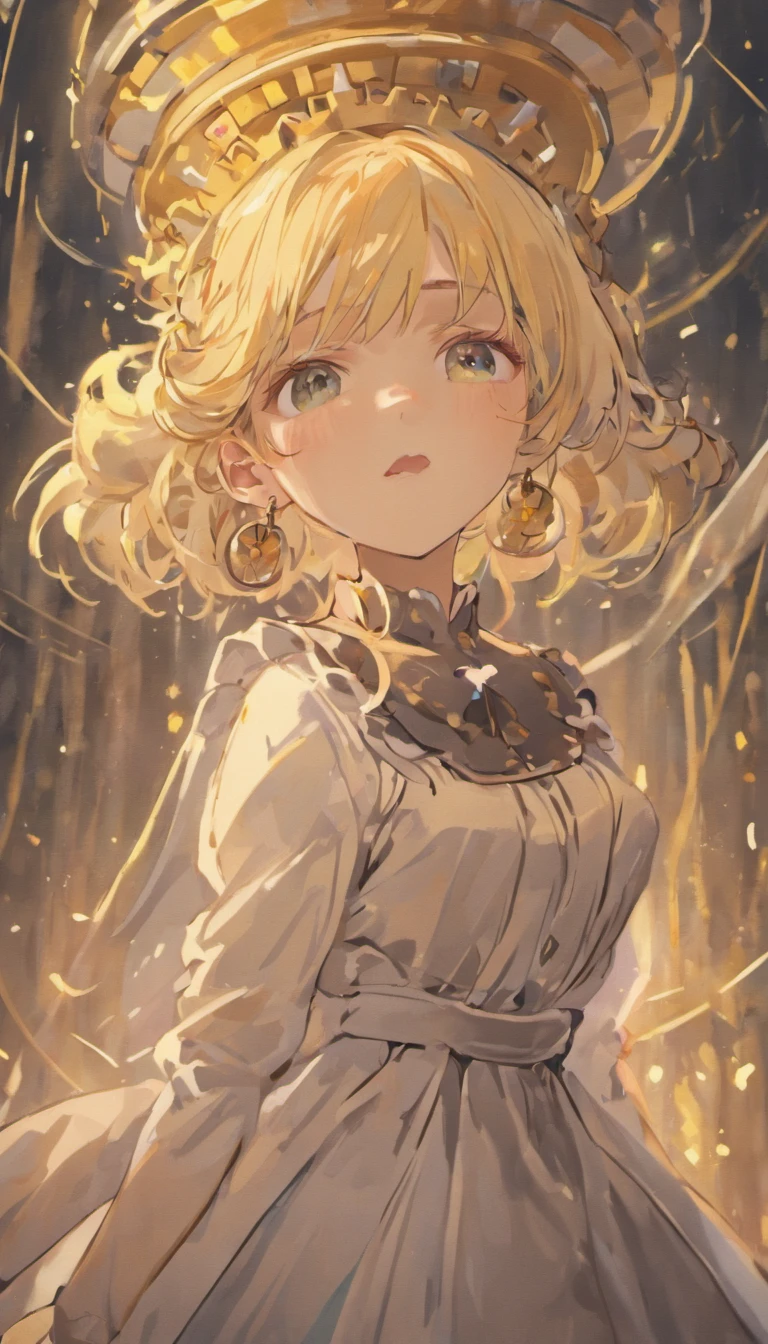 (best quality,4k,8k,highres,masterpiece:1.2),ultra-detailed,(realistic,photorealistic,photo-realistic:1.37),beautiful expressive eyes,long eyelashes,beautiful detailed lips,detailed hair and face,(She looks as if she is about to cry.),clean and flawless skin,(Very large breasts, big tits, oversized tits),Short hair,(Earrings, maid uniform),