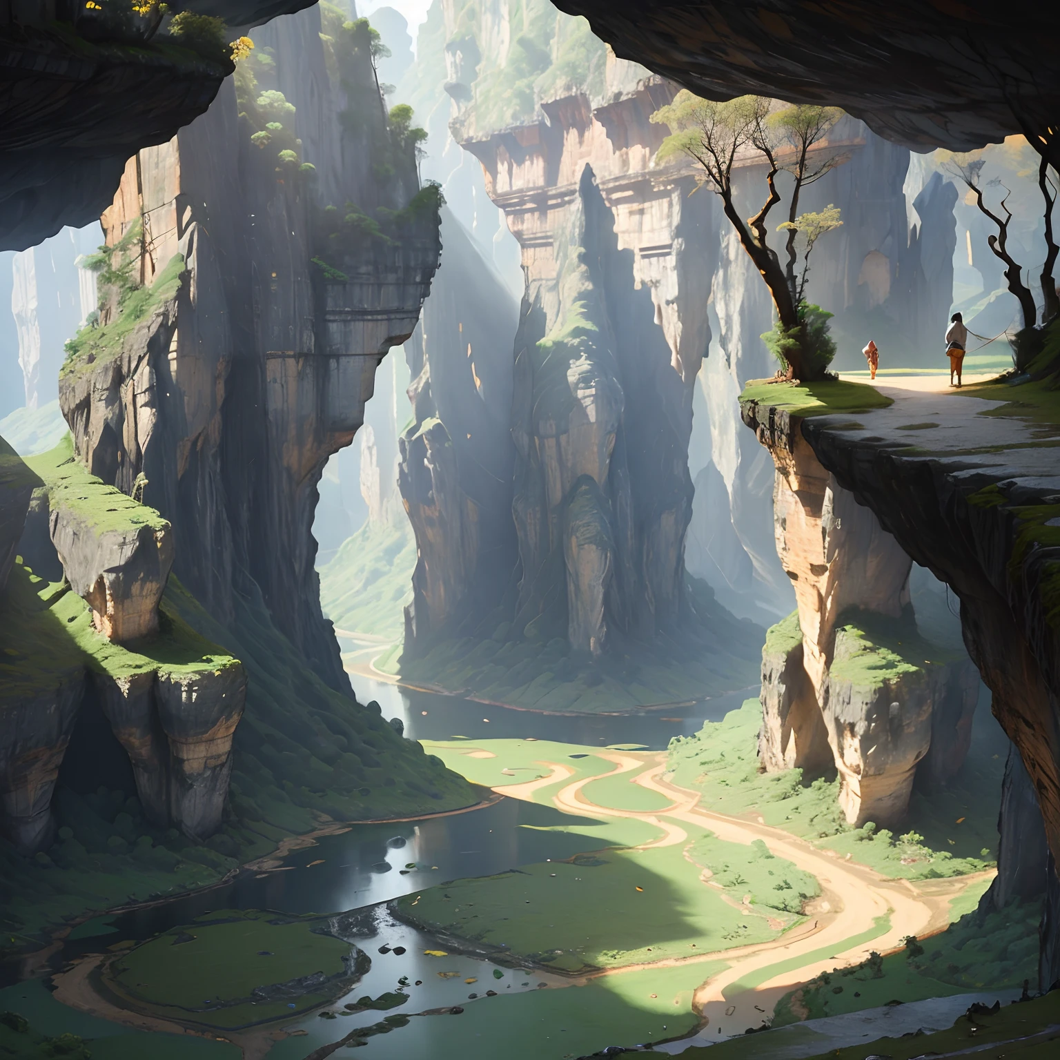 Peculiar karst landforms of Guangxi, cuevas, Dark underground rivers