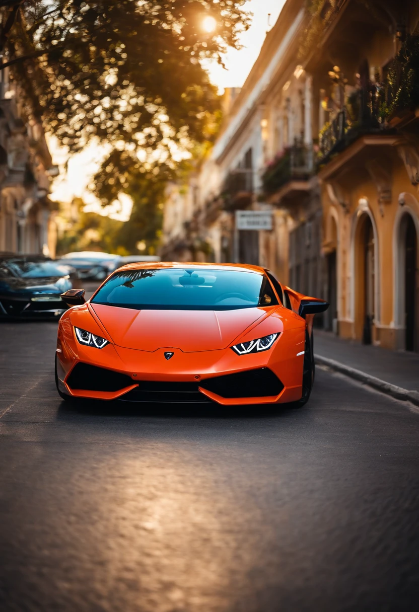 Lamborghini Huracan ao lado de uma Bugatti Veyron