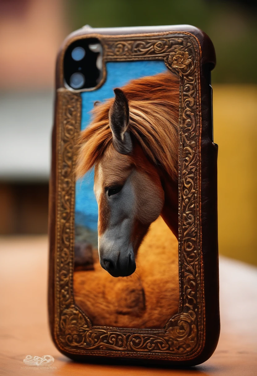 an iphne made of donkey hide