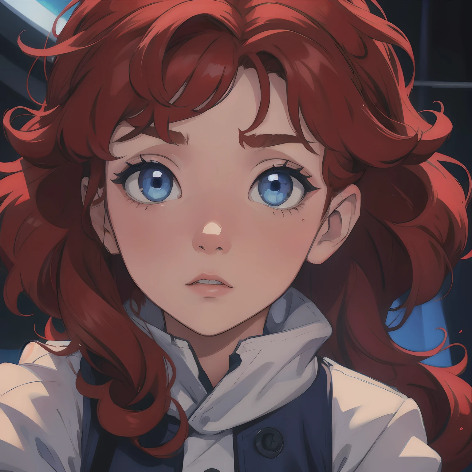 Baby. Blue Eyes. Red Curly Hair