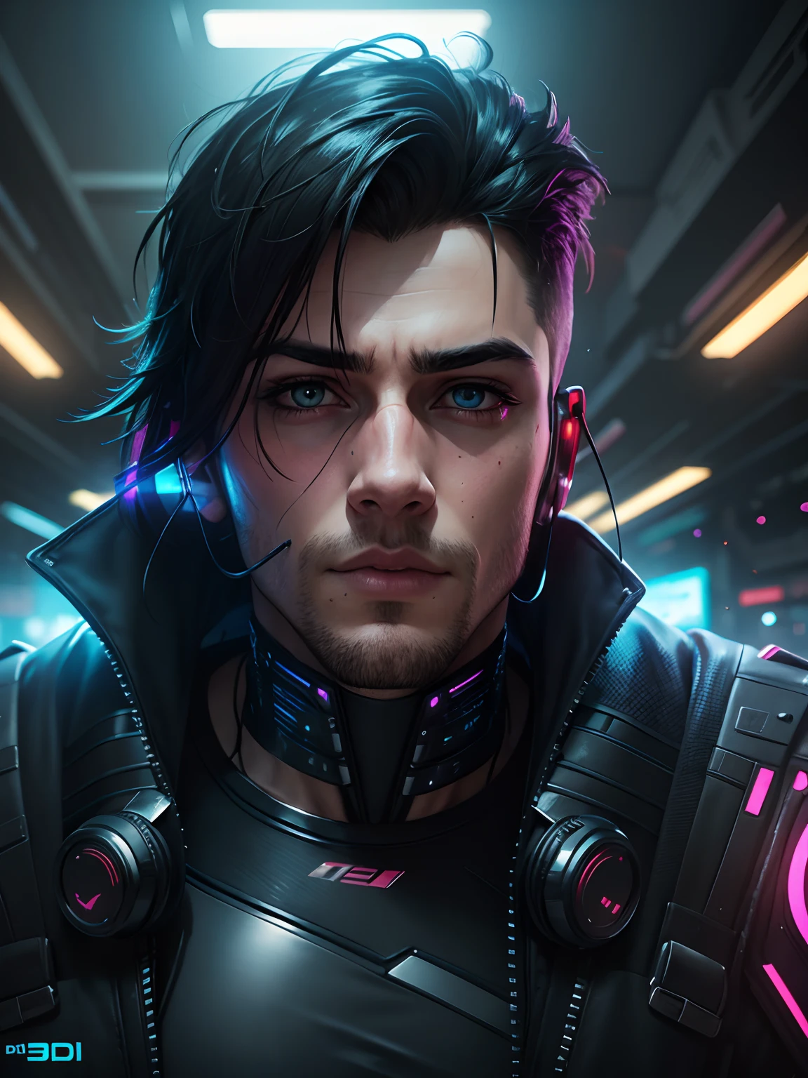 Change background cyberpunk handsome boy showing bordy.realistic face. 8k.uktra Realstic
