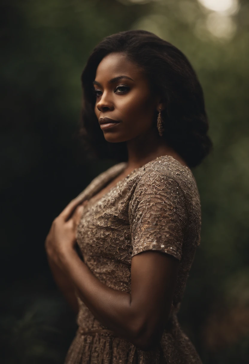 black woman with straight hair