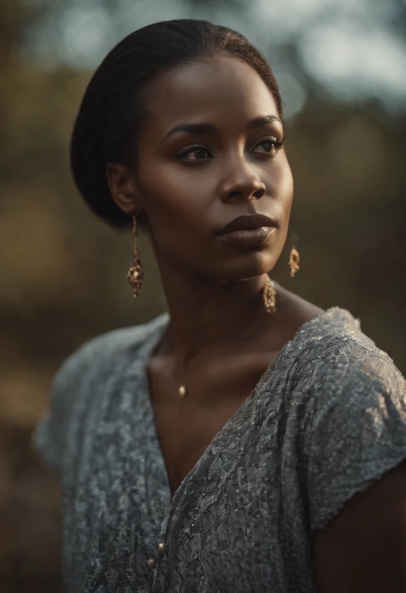 black woman with straight hair