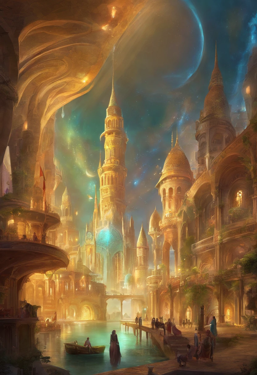 sidon style, City of progress, futuristic city, utopian world, shiny great colors,prosperous buildings, high class clothes and architectural designs, luxurious constructions, utopian futur, highly detailed, hdr, perfect, stunning progressive architecture, flawless world, reflective surfaces, subsurface scattering, flawless buildings, beyond imagination, 8K, global illumination, wide angle, god rays, dream world